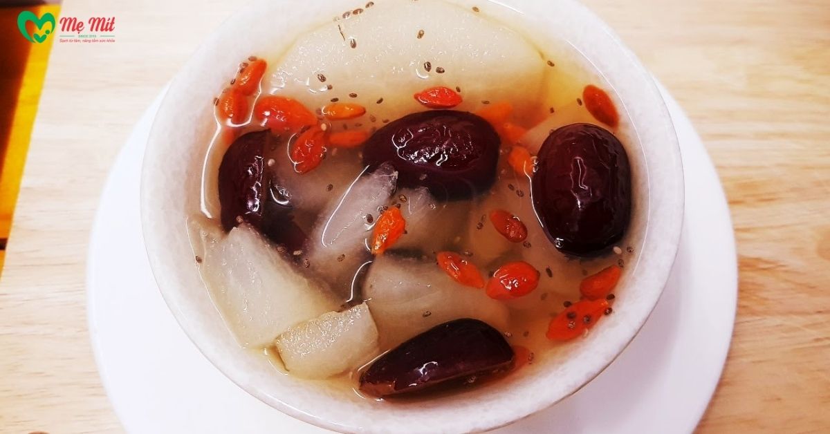 Lê hấp kỷ tử, táo tàu, đường phèn có tác dụng an thần
