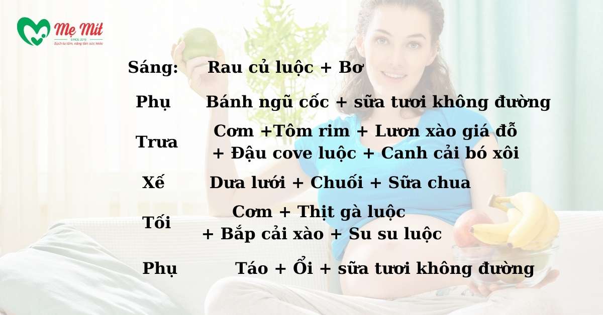 Mẫu thực đơn tham khảo